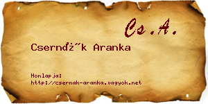 Csernák Aranka névjegykártya